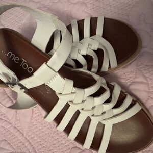 Me Too Strappy White Sandals for Women